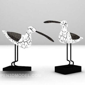 Modello 3d di mobili per sculture di uccelli domestici