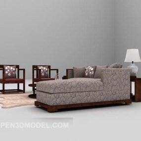 Wood Multiplayer Wood Sofa Furniture 3d model