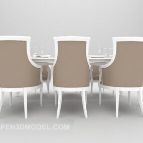 European Table Elegant Style 3d model