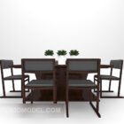 Dinning Brown Table And Chair Combination