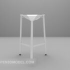 白いプラスチック棒椅子