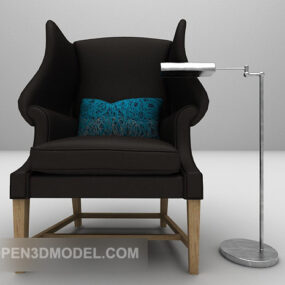 Canapé en tissu gris V1 modèle 3D