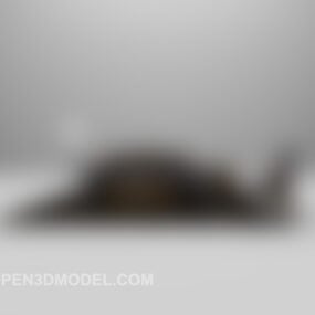 3д модель дивана "Темный бархат" с ковром
