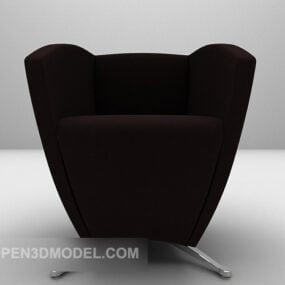 Canapé moderne en velours foncé modèle 3D
