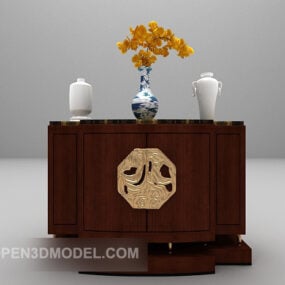 Antique Wood Clearance Cabinet 3d model