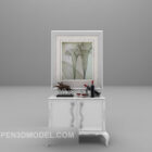 White Side Cabinet With Tableware