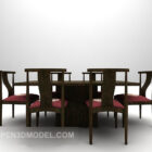 中国のテーブルと椅子の家具ダークウッド