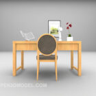 Wood Desk Elegant Chair Design