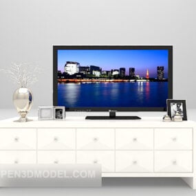 Modern Elegant White Tv Cabinet 3d model