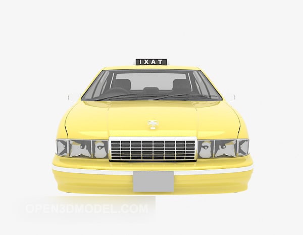 Taxi Car Yellow Color Free 3d Model - .Max - Open3dModel - 537996
