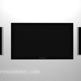 Modelo 3D de TV com dispositivo de som