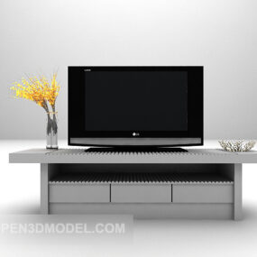 Modern Style Grey Tv Cabinet Furniture 3d model