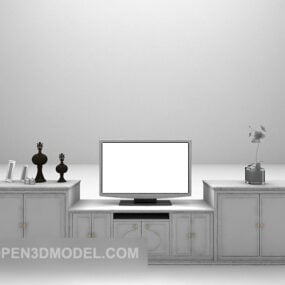 美式家庭电视柜3d模型