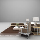 Luxus-Sofakombination mit braunem Teppich