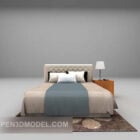 Simple Style Bed Thick Mattress With Carpet