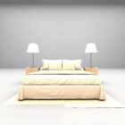 Style moderne de lit doux européen avec tapis