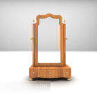 Dressing Mirror Frame With Cabinet