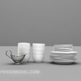 Model pinggan mangkuk 3d