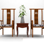 Tavolo e sedia in legno combinazione di stile