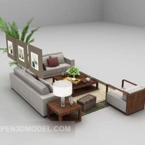 Model 3d Kombinasi Permaidani Meja Sofa Kelabu