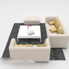 White Leather Sofa Carpet Combination