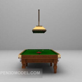 ハンギングランプ付きスポーツテニステーブル3Dモデル