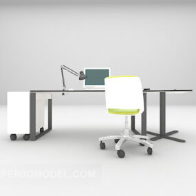 Office Computer Desk V1 3d model