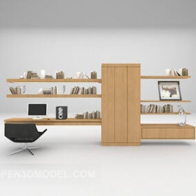 Showcase Cabinet With Decoration 3d model