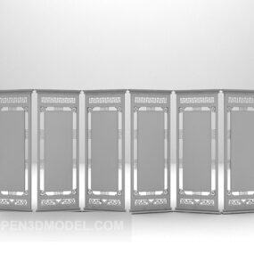 White Screen Partition Furniture V1 3d model