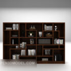 Brown bookcase 3d model