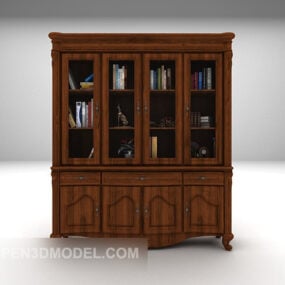 Home Wooden Showcase Furniture 3d model