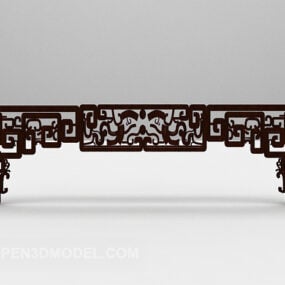 Screen Partition Wooden Carving 3d model
