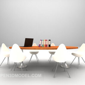 Office Wood Conference Table 3d model