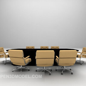 Conference Table Chairs 3d model
