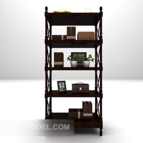 Showcase Shelves With Decoration 3d model