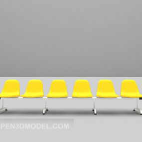 公共休闲椅塑料3d模型