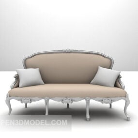 Double Sofa Classic Elegant Style 3d model
