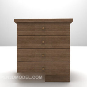 Bedside Table Simple Furniture 3d model