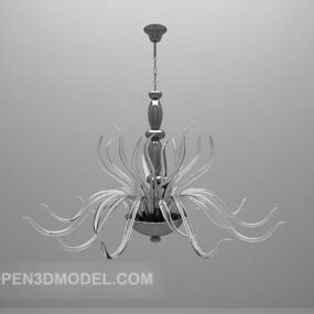 Flower Shaped Chandelier Design 3d model