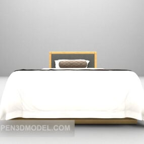 Furniture Single Bed White Mattress 3d model
