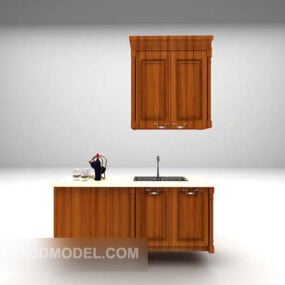 Kitchen Wooden Appliance Furniture 3d model