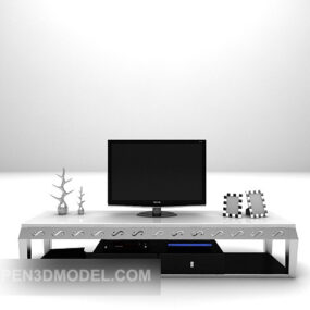 Mueble de televisión europeo modelo 3d contemporáneo