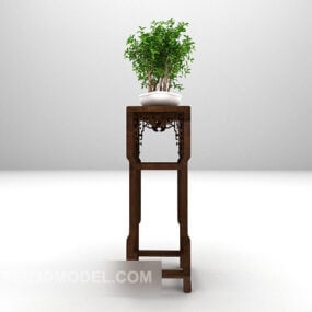 Plante décorative sur meubles en rack modèle 3D