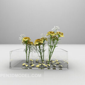 Τρισδιάστατο μοντέλο διακόσμησης λουλουδιών
