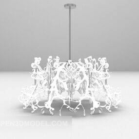 Fancy Carving Chandelier Lighting 3d model