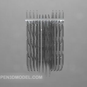 Modernism Glass Shade Chandelier 3d model