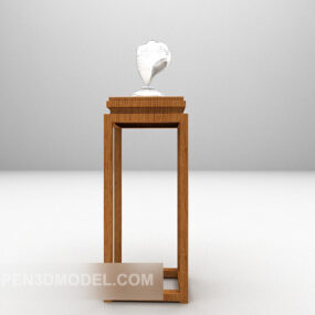 Table Stand With Decorative Furniture 3d model