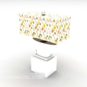 Lámpara de mesa blanca Pantalla Muebles Modelo 3d