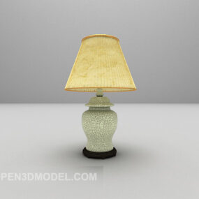 White Table Lamp Vase Shaped 3d model