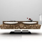 Mueble de lavabo de soporte de mármol